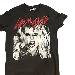 Black Lady Gaga Graphic T-Shirt
